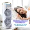 Spray Fan Double-Ended Fan Mini Evaporative Air Cooler Humidifier Fan With LED Light Personal Air Cooler For Travel Camping Room